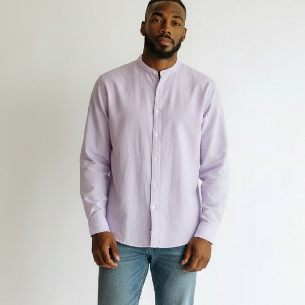 Coofandy Lavender Dress Shirt Button Down Cotton Blend Lightweight Spring
